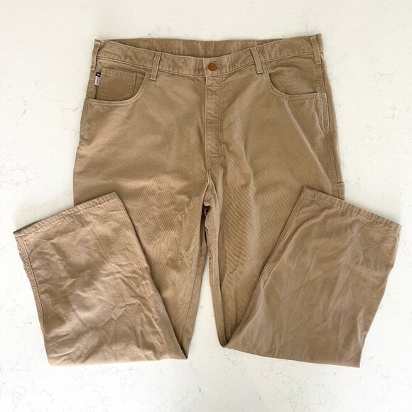 Carhartt Cat2 - 2112 7 Pocket Cotton Nylon Flame Resistant Pants Tan 40x30 NWOT - Picture 1 of 13
